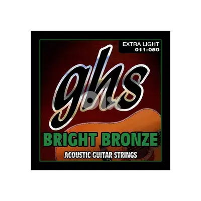 GHS Bright Bronze 80/20 BB20X Acoustic Guitar Strings, Extra Light (11