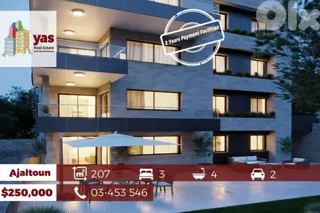 Ajaltoun 207m2 | Mountain View | Under Construction|PAYMENT FACILITIES