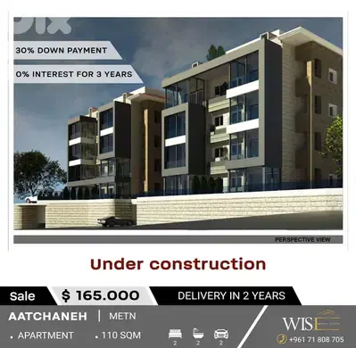 110 SQM Under-Construction Apartment for SALE in Aatchaneh!