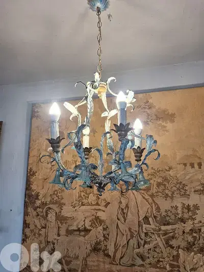 antique french leaf chandelier