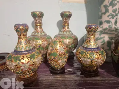 collection of 5 pieces cloisonné Chinese original hand made