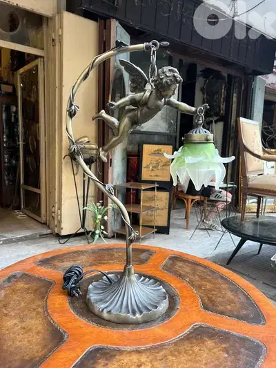 French lamp bronze desk antique لمبادير برونز فرنسي شغل مميز جداا