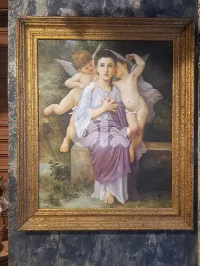 antique european oil painting