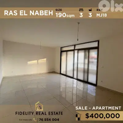 Apartment for sale in Ras El Nabeh MJ18 شقة للبيع في رأس النبع