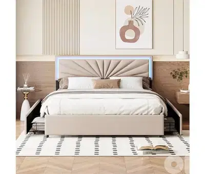 SIMPLE LIFE Bed with LED headboard