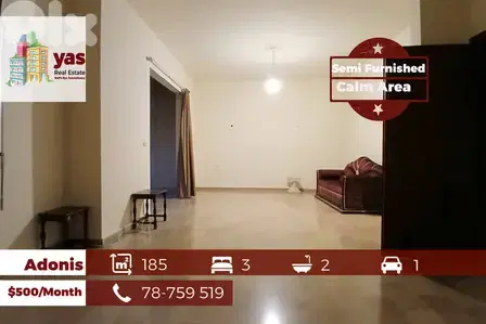 Adonis 185m2 | Semi Furnished | Rent | Calm Area | Catch | IV