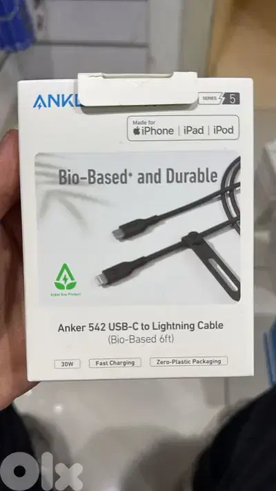 Anker 542 usb-c to lightning 6ft black