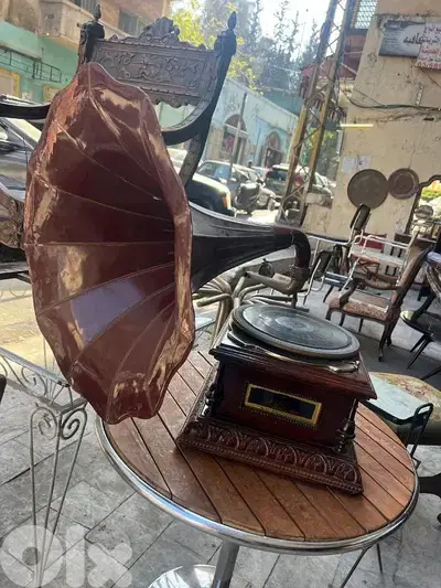 Antique made in england rare piece phonograph فونوغراف انتيك انجليزي