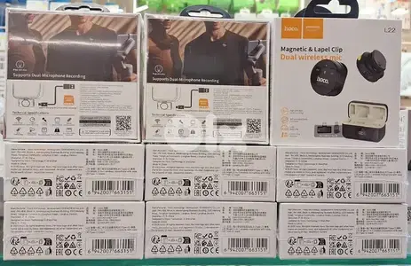 HOCO DUAL WIRELESS MIC MAGNETIC & LAPEL CLIP L22