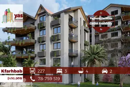 Kfarhbab 227m2 | Garden Availability | Payment Facilities | Luxury |JH