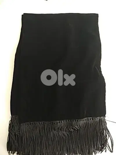 Velvet black scarf (made in UK) - Not Negotiable