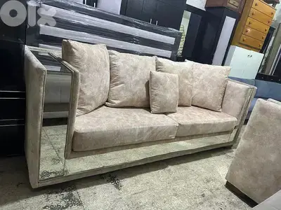 طقم كنبايات شغل توصاية خشب بوندي اسفنج إكسترا قماش نبك تركي كتير مرتب