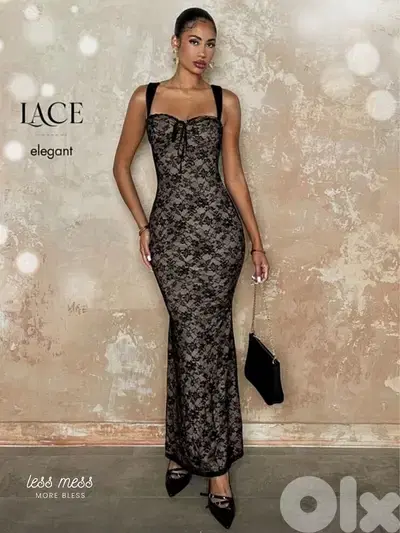 NEW LACE EVENING DRESS