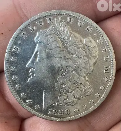 واحد دولار مورغان فضة سنة 1890o Morgan dollar