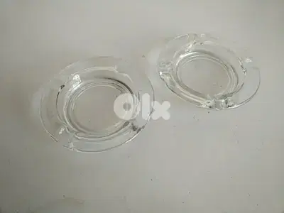Two round glass ashtrays - Not Negotiable