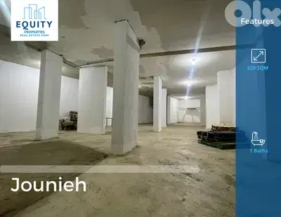 220 SQM Warehouse For Rent In Jounieh Prime Location #RK236156