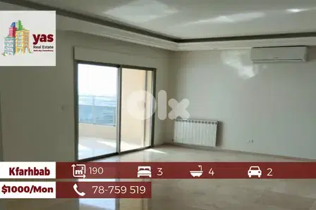 Kfarhbab 190m2 | Well Maintained | Open View | Rent | YV