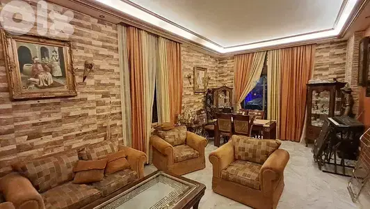 FURNISHED  APARTMENT FOR SALE IN MANSOURIEH 3BEDROOMS,(MA-466)