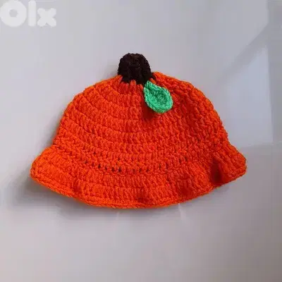 handmade crochet pumpkin hat