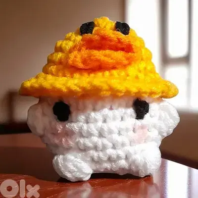 handmade crochet amigurumi mushroom duck