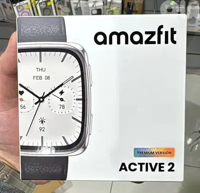 Amazfit Active 2 premium version Square Black Leather