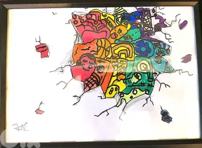 small broken doodle