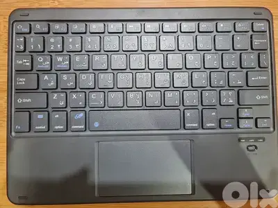 Wireless Keyboard with Touchpad + Holder – Arabic & English