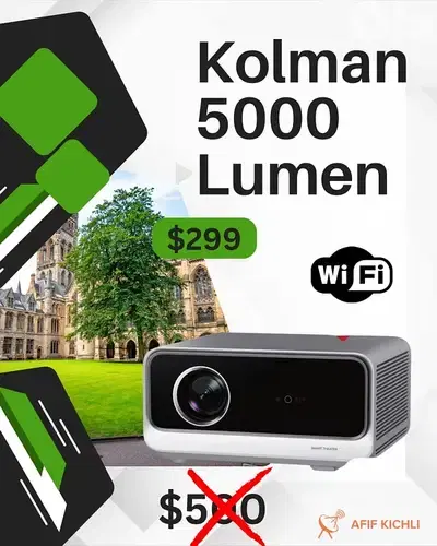 Kolman LED Projector 5000 Lumens Smart WiFi