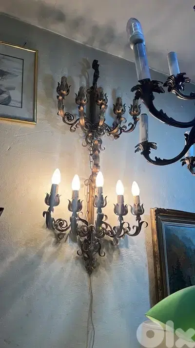 pair frensh applique bronze ابليك عدد ٢ برونز فرنسي ناعمين انارة روعة