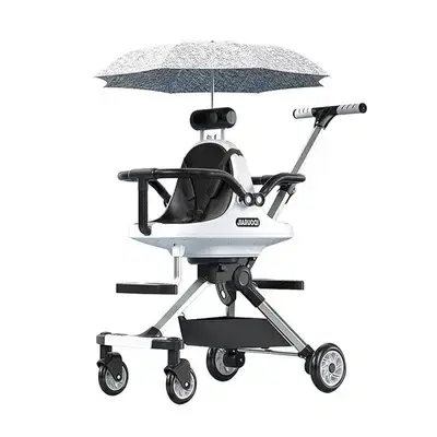 Foldable Twin Baby Stroller With Sunshade & Storage Bag - عربة أطفال