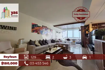 Reyfoun 129m2 | Furnished | Mountain View | Dead End Street | DA/KH