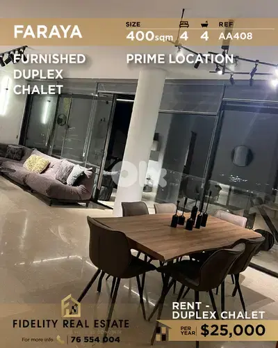 Chalet for rent in Faraya AA408  شاليه للإيجار في فاريا