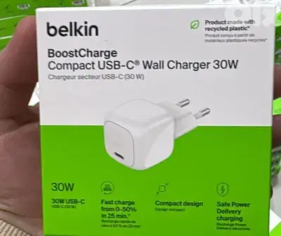 Belkin Boostcharge compact Usb-c wall charger 30w 2pin
