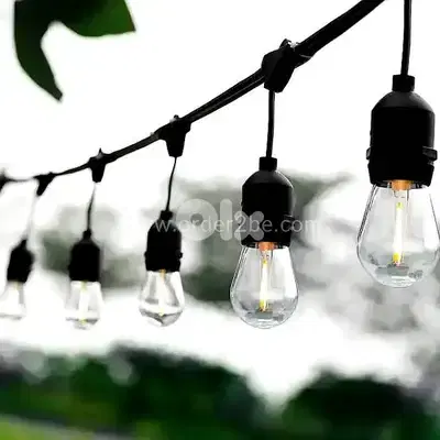 Heavy-Duty E27 Outdoor String Light Cable – Weatherproof & Linkable