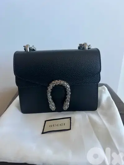 Gucci dionysus black genuine leather mini bag brand new (not used)