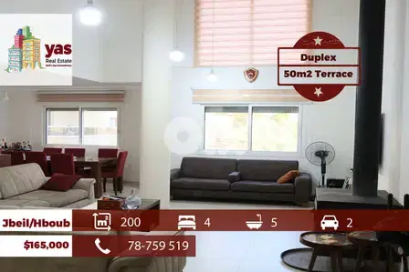 Jbeil/Hboub 200m2 | Decorated Duplex | Sea View | Brand New | ABA