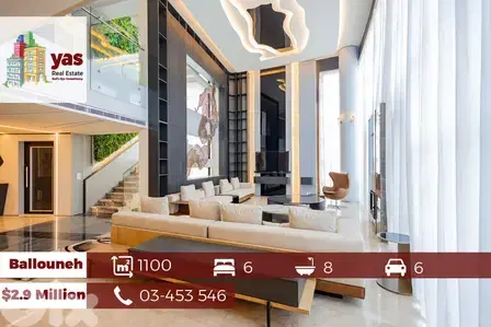 Ballouneh 1100m2 | Villa | Designer’s Signature | Fully Furnished | GA