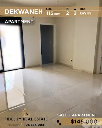 Apartment for sale in Dekwaneh  DW45 شقة للبيع في الدكوانة