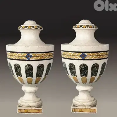 Marble urns Italian Antique
