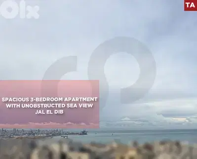 2 Balconies, 1 parking, Sea View,Jal El Dib/جل الديب،REF#TA132315