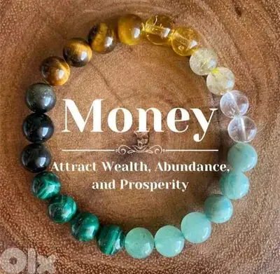 Natural Gem Stone Bracelet gift طاقة جذب المال