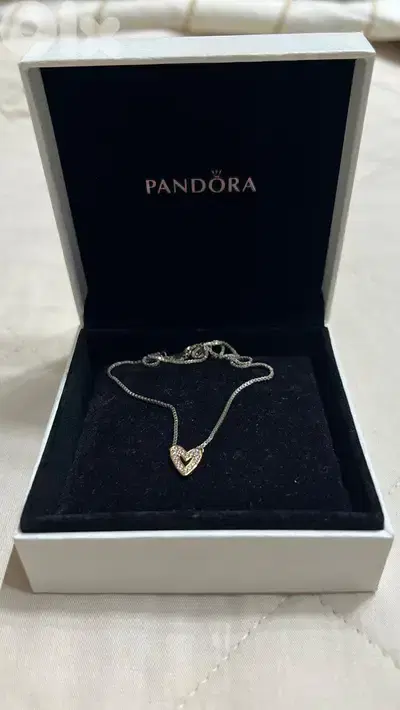 necklace PANDORA heart rose gold