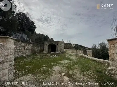 Land With Old House And Swimming Pool For Sale In Lehfed - Jbeil