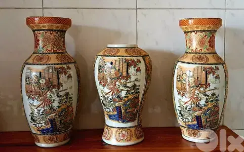 Vintage 3-Piece Japanese Satsuma-Style