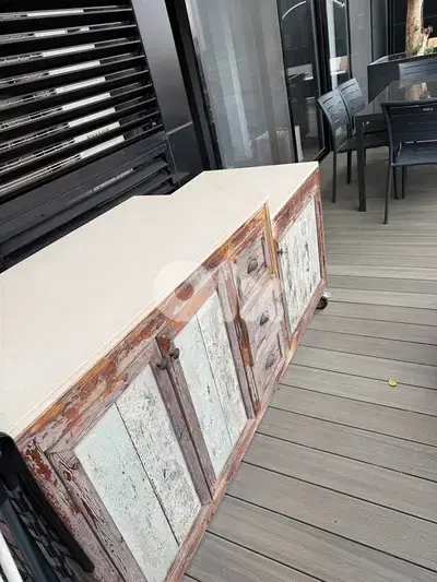 Vintage Balcony set with cabinet and a swing 8 pieces.
