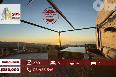 Ballouneh 270m2 | Rooftop | 155m2 Terrace | Prime Location | GT |