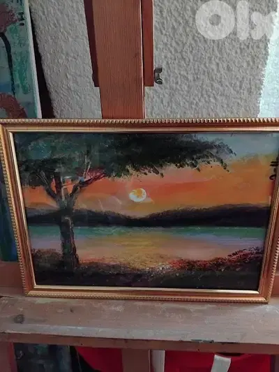 رسم زيتي على القماش
