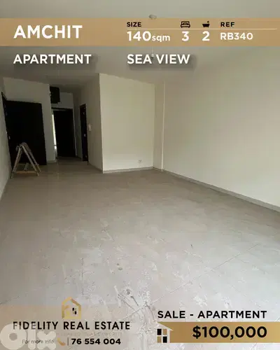 Apartment for sale in Amchit RB340 شقة للبيع في عمشيت