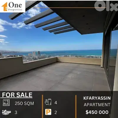 APARTMENT FOR SALE IN KFARYASSINE