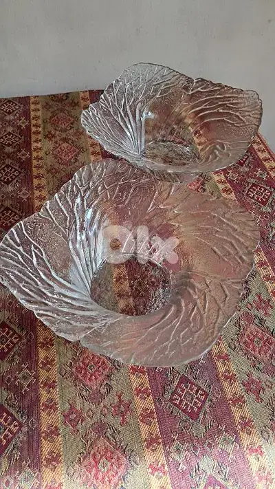 1970 Metsa forest art big glass bowls